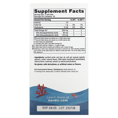 Nordic Naturals, Dziecięcy DHA, w wieku 3-6 lat, Strawberry, 180 Mini Miękkie żele do żucia