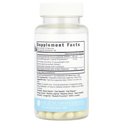 Nature's Fusions, NMNH, Max Worna, 250 mg, 60 kapsułki wegańskiej (125 mg na kapsułkę)