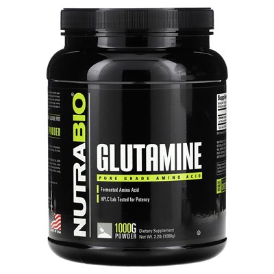 Nutrabio, glutamina, aminokwas czystego stopnia, 2,2 funta (1000 g)
