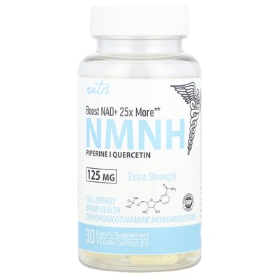 Nature's Fusions, NMNH, dodatkowa siła, 125 mg, 30 kapsułek wegańskich