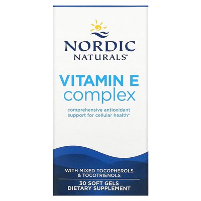 Nordic Naturals, Kompleks Witaminy E, 30 miękkich żeli Nordic Naturals, Kompleks Witaminy E, 30 miękkich żeli