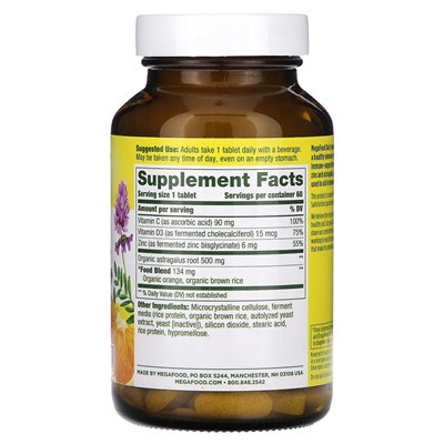 Megafood, Daily Immune Support, 60 Tablets