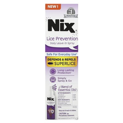 Nix, zapobieganie wszy, dziennik sprayu do odlotu, 6 fl oz (177,44 ml)