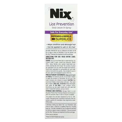 Nix, zapobieganie wszy, dziennik sprayu do odlotu, 6 fl oz (177,44 ml)