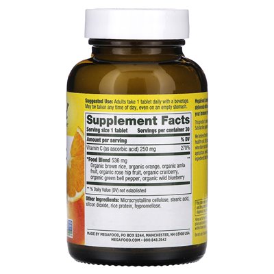 Megafood, Complex C, 30 tabletek
