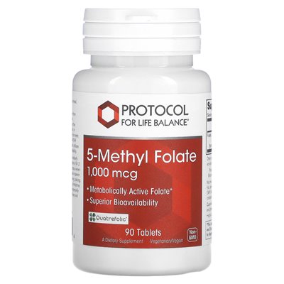 Protokół Balance Life, 5-metylowy folian, 1000 mcg, 90 tabletek Protokół Balance Life, 5-metylowy folian, 1000 mcg, 90 tabletek