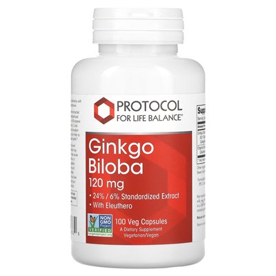 Life Balance Protocol, Ginkgo Biloba, 120 mg, 100 veg capsules