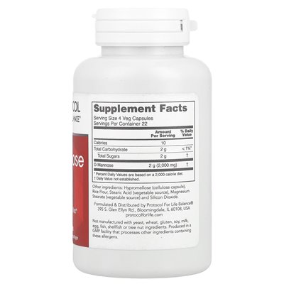 Balance Life Protocol, D-Mannose, 90 Gemüsekapseln