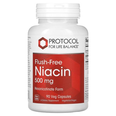 Protokół równowagi życiowej, niacyna bez przepłukania, 500 mg, 90 warzyw kapsułek Protokół równowagi życiowej, niacyna bez przepłukania, 500 mg, 90 warzyw kapsułek