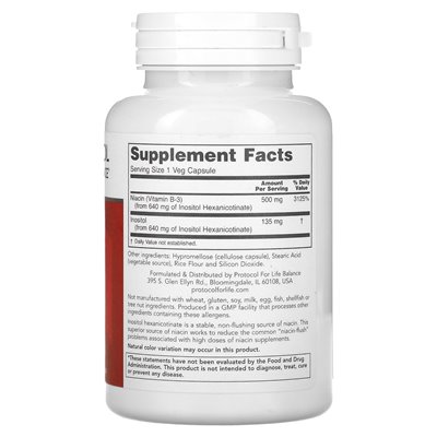 Life Balance Protocol, Niacin No Flush, 500 mg, 90 Gemüsekapseln