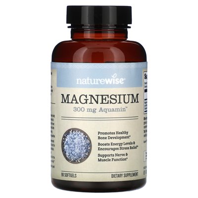 NatureWise, magnez, 300 mg, 90 miękkich (100 mg na softgel)