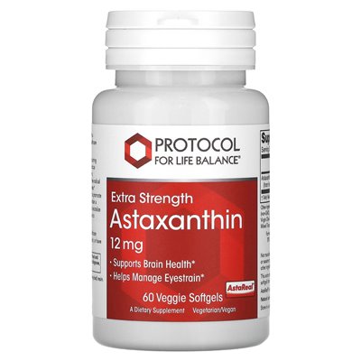 Life Balance Protocol, Astaxanthin, Extra Strength, 12mg, 60 Vegetarian Softgels