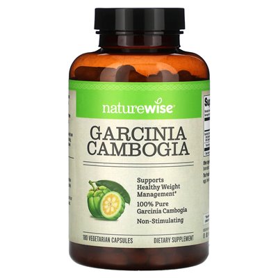 NatureWise, Garcinia Cambogia, 180 kapsułek wegetariańskich NatureWise, Garcinia Cambogia, 180 kapsułek wegetariańskich