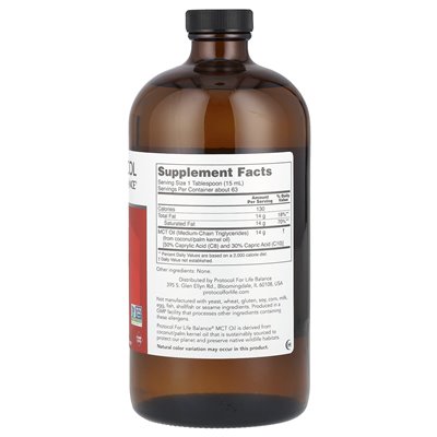 Protocol for Life Balance, Czysty Olej MCT, 32 uncji (946 ml) Protocol for Life Balance, Czysty Olej MCT, 32 uncji (946 ml)