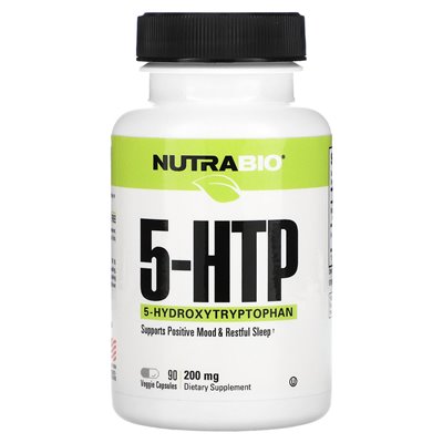 Nutrabio, 5-HTP, 200 mg, 90 kapsułek wegetariańskich