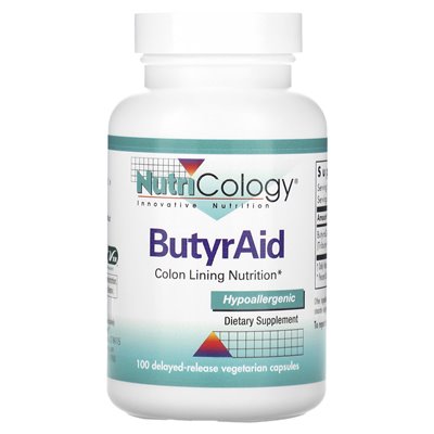 Nutricology, Butyraid, 100 kapsułek wegetariańskich opóźnionych