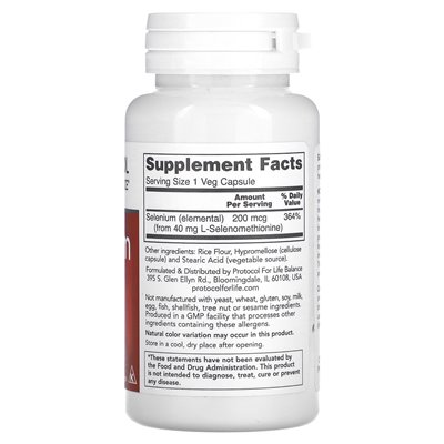 Life Protocol, Selen, 200 mcg, 90 Gemüsekapseln