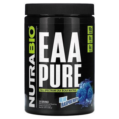 Nutrabio, EAA Pure, Blue Raspberry, 0,87 funtów (393 g)