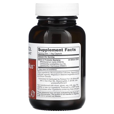 Life Balance Protocol, Protodophilus Woman, 20 Milliarden, 50 Gemüsekapseln