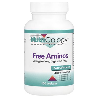 Nutricology, darmowe aminos, 100 vegicaps