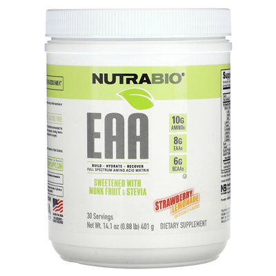 Nutrabio, EAA, truskawkowa lemoniada, 0,88 funta (401 g)