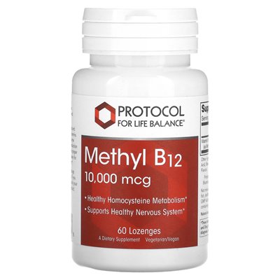 Protokół równowagi życiowej, metyl B12, 10 000 mcg, 60 ssaków Protokół równowagi życiowej, metyl B12, 10 000 mcg, 60 ssaków