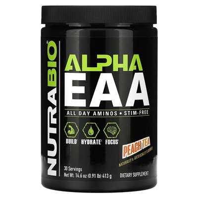 Nutrabio, Alpha EAA, Peach Tea, 0,91 funtów (413 g)