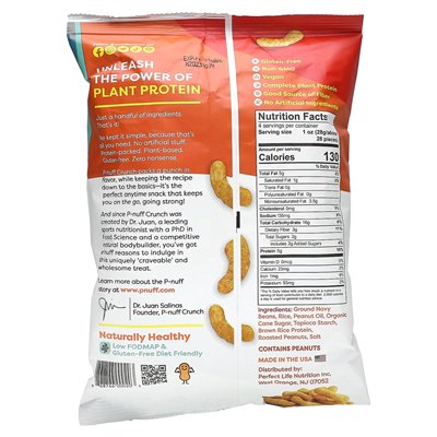 P-Nuff, Crunch, Puffs Puffs, Peanut, 4 uncje (113 g)