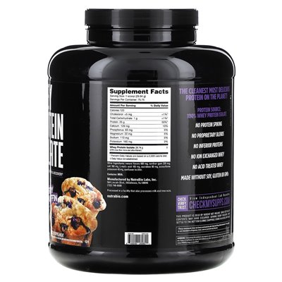 Nutrabio, izolat białka serwatkowego, mufinka jagodowa, 5 funtów (2268 g)