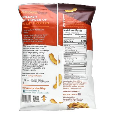 P-Nuff, Crunch, Puffs Puffs, Cinnamon, 4 uncje (113 g)