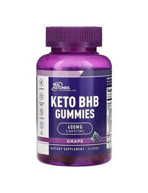 Real Ketones, Keto BHB Gummies, Grapes, 400 mg, 30 Gummies (200 mg per gummy) Real Ketones, Keto BHB Gummies, Grapes, 400 mg, 30 Gummies (200 mg per gummy)