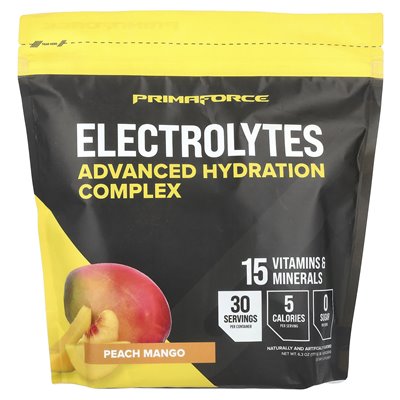 Primaforce, elektrolity, zaawansowane kompleks hydratacji, brzoskwiniowe mango, 30 pakietów, 0,21 uncji (5,9 g) Primaforce, elektrolity, zaawansowane kompleks hydratacji, brzoskwiniowe mango, 30 pakietów, 0,21 uncji (5,9 g)