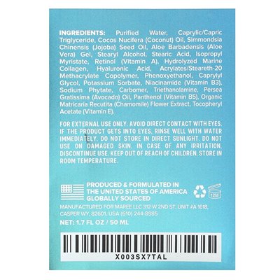 Maree, kolagen i retinol Superfood Complex Cream, 1,7 fl Oz (50 ml) Maree, kolagen i retinol Superfood Complex Cream, 1,7 fl Oz (50 ml)