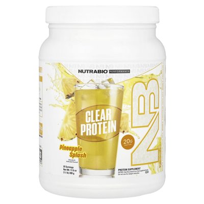 Nutrabio, wydajność, czyste białko, plusk ananasowy, 1,1 funta (499 g)