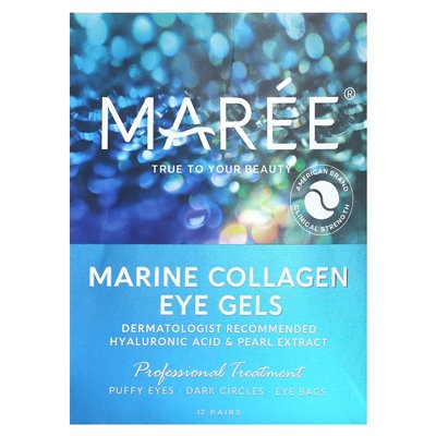 Maree, żele oczu morskiego kolagenu, 12 par, 1,32 uncji (36 g)