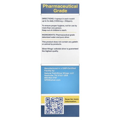 Natural Silver Path, Natürliches Silber, Nasenspray, Linderung von Nebenhöhlenentzündungen, 250 ppm, 1 fl oz (30 ml)