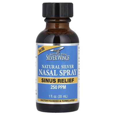 Natural Silver Path, Natürliches Silber, Nasenspray, Linderung von Nebenhöhlenentzündungen, 250 ppm, 1 fl oz (30 ml)