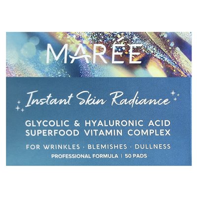 Maree, Tägliche Peeling-Pads, Glykolsäure und Vitamine B3, B5, E, Pfirsich, 50 Pads
