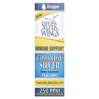 Natural Silver Wings, Colloidal Silver, 250 ppm, 4 fl oz (120 ml) Natural Silver Wings, Colloidal Silver, 250 ppm, 4 fl oz (120 ml)