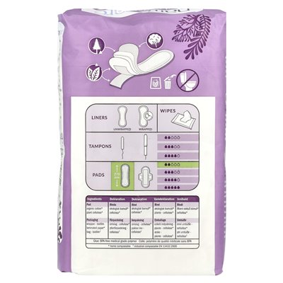 Natacare, podkładki Maxi, Organiczna pokrywa bawełny, regularne, 14 podkładek