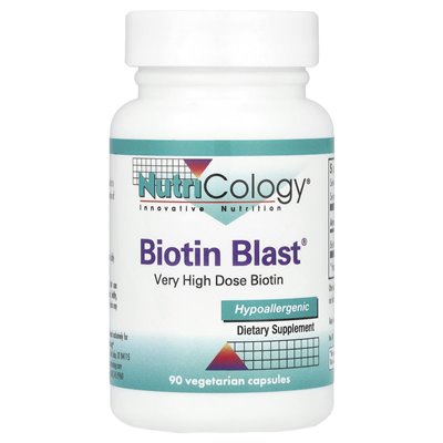 Nutricology, Biotin Blast®, 100 mg, 90 vegetarische Kapseln