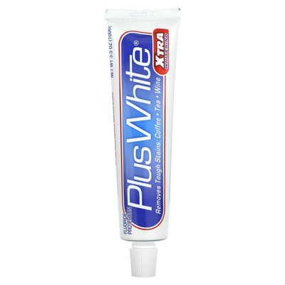 Plus biały, wybielanie Xtra, pasta do zębów fluoru, mięta, 3,5 uncji (100 g)