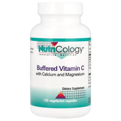 Nutricologia, Buffered Vitamin C with Calcium and Magnesium, 120 Vegetarian Capsules