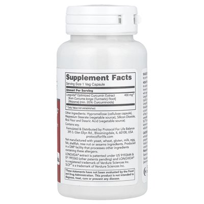 Life Balance Protocol, Cogumin SLCP ™, 400 mg, 50 veg capsules