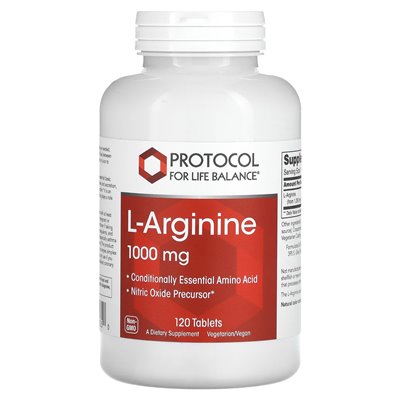 Life Balance Protocol, L-Arginin, 1000 mg, 120 Tabletten
