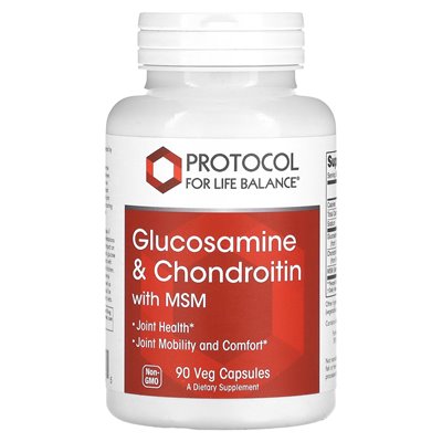 Protokół równowagi życiowej, glukozaminy i chondroityny z MSM, 90 warzyw Capsules