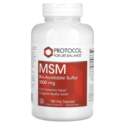 Protokół Balance Life, MSM, 1000 mg, 180 warzyw kapsułek
