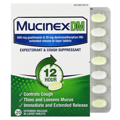 Mucinex, Mucinex DM, 20 Extended-Release Bi-Layer Tablets Mucinex, Mucinex DM, 20 Extended-Release Bi-Layer Tablets