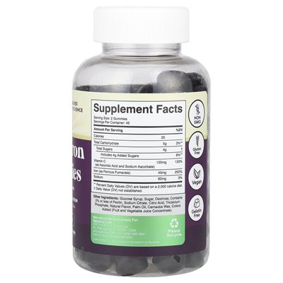 Nature's Craft, Super Iron Gummies, winogrona, 90 gumzy