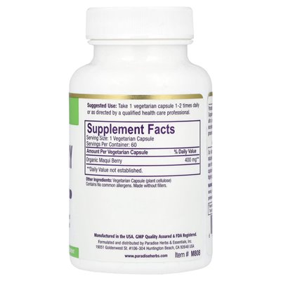 Heavenly Herbs, Maqui Berry, 60 Vegetarian Capsules